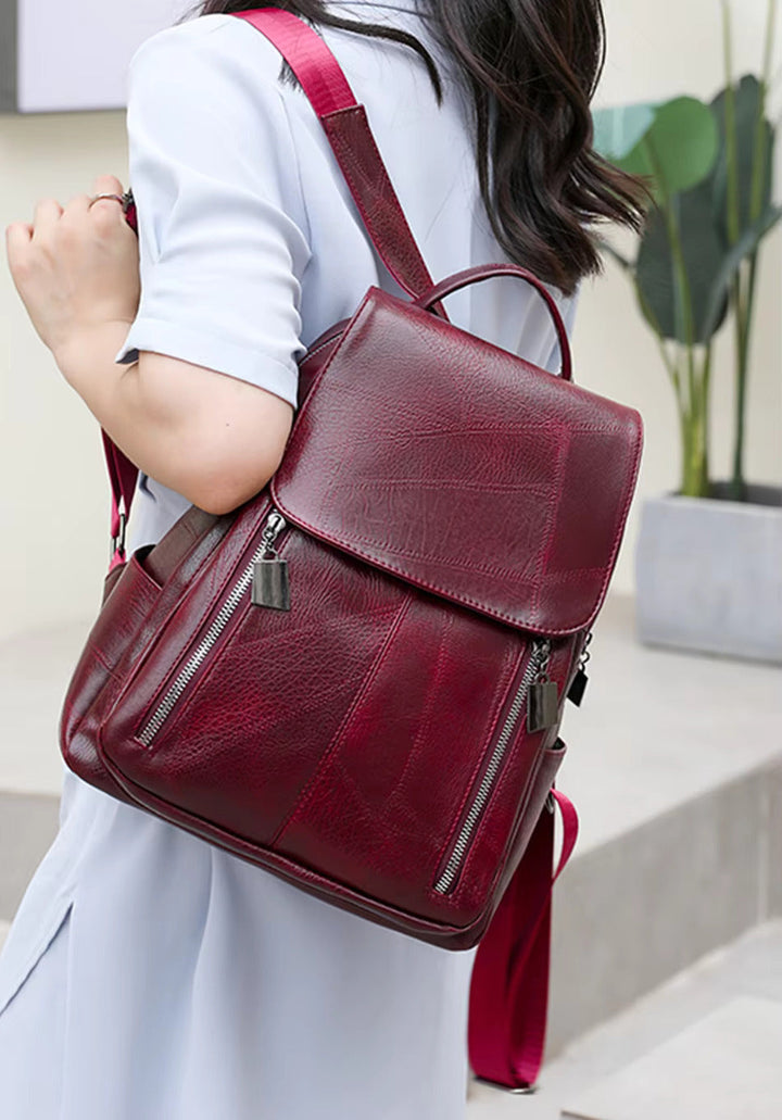 Drune | Diebstahlsicherer Lederrucksack Für Damen