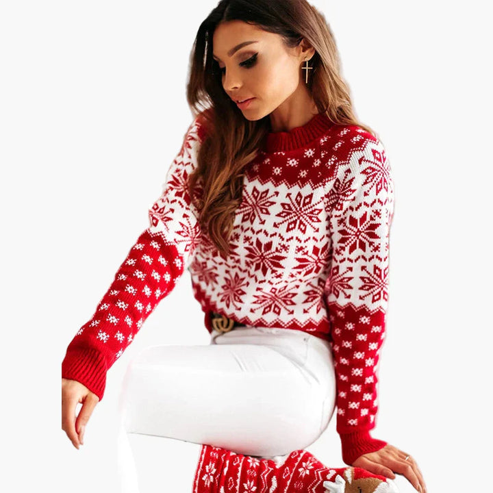 Drune | Winter Pullover Skandinavisches Muster - Modischer Weihnachts- und Freizeit-Strickpullover