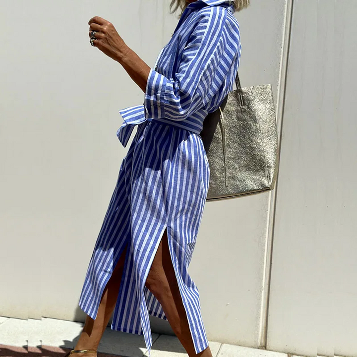 Drune | Gestreiftes Hemd Kleid