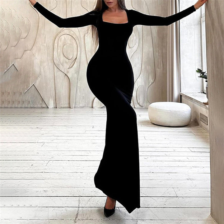 Drune | Elegantes Langarm-Bodycon-Maxikleid