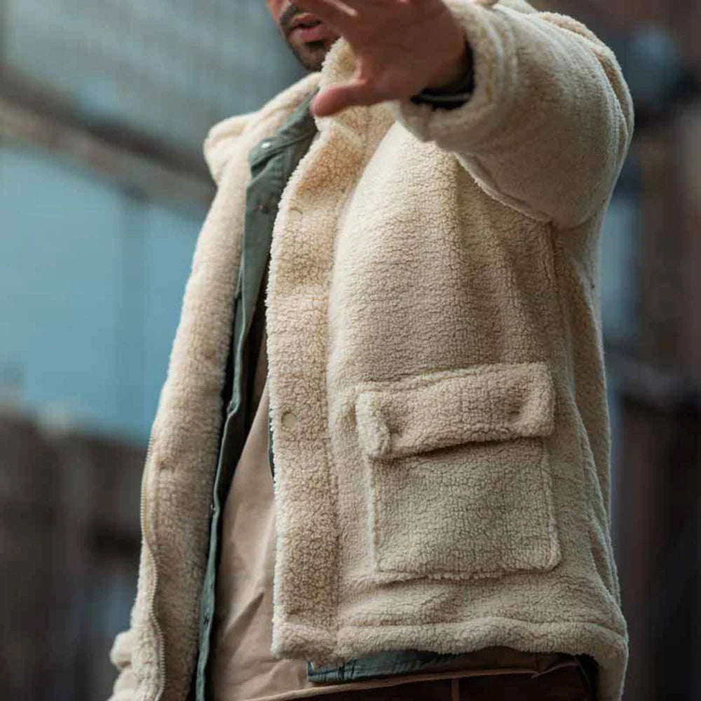 Drune | Bequeme Teddyfell-Kapuzenjacke Für Männer