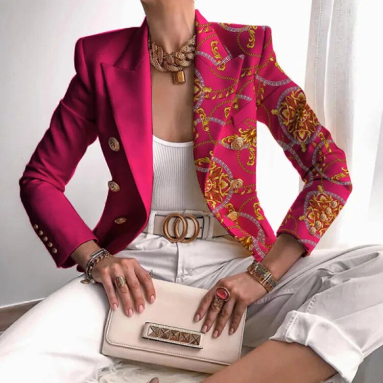 Drune | Taillierter bedruckter Blazer