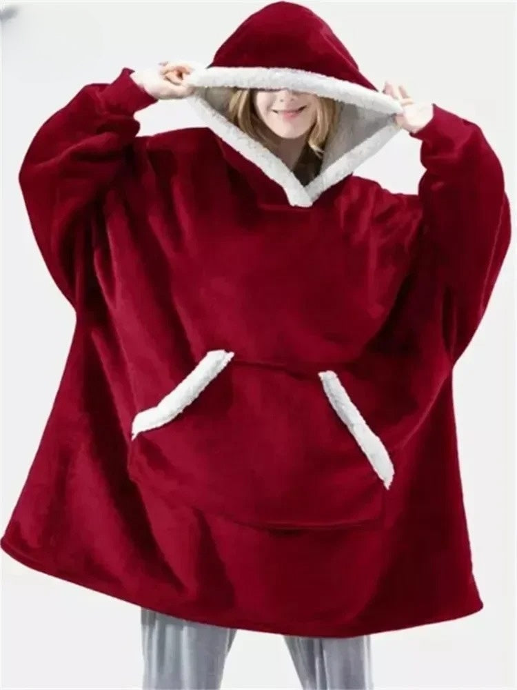 Drune | Oversize Hoodie-Decke mit Kapuze - Weicher Fleece Pullover für Damen & Herren, Perfekt für Zuhause & Winter