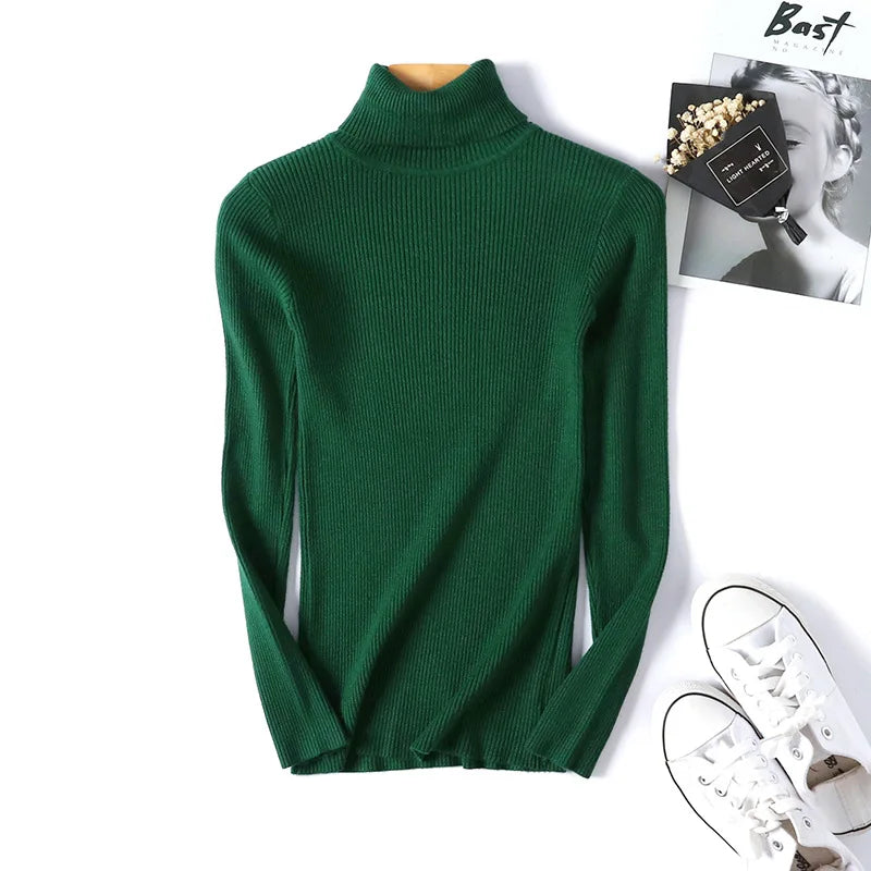 Drune - Damen-Ripp-Turtleneck für elegante Raffinesse