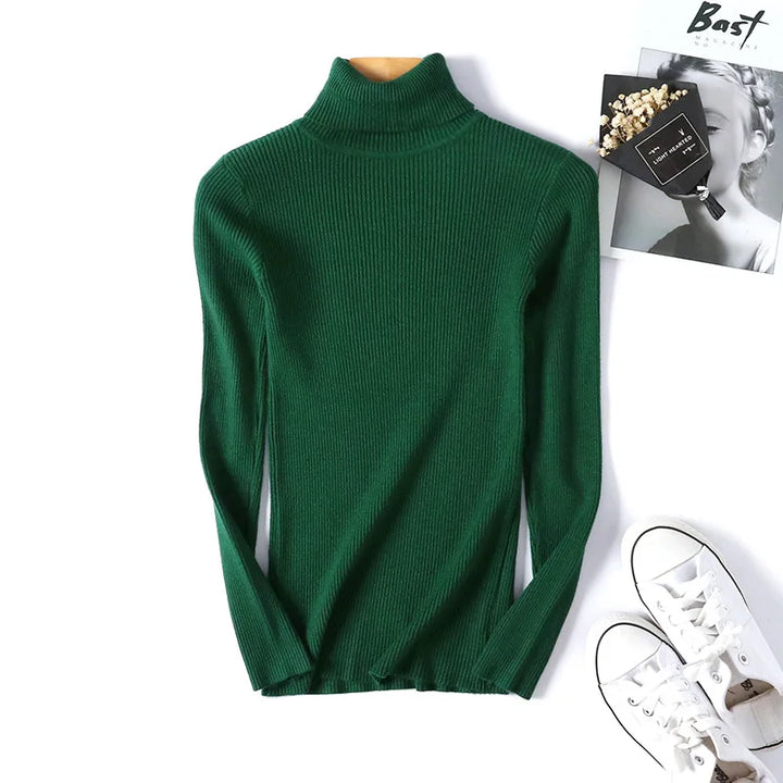 Drune - Damen-Ripp-Turtleneck für elegante Raffinesse