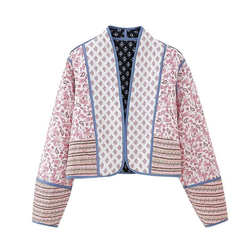 Drune | Retro-Jacke mit floralem Muster