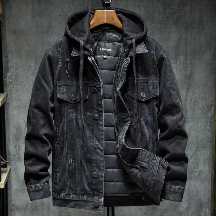 Drune | Jeansjacke mit moderner Kapuze - Elrick
