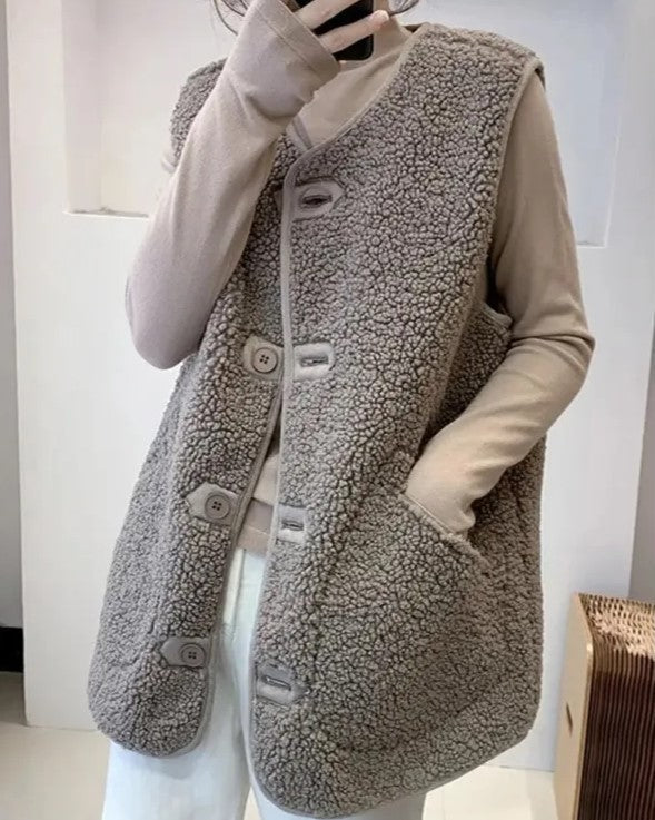 Drune | Wolle ärmellose Jacke für Frauen