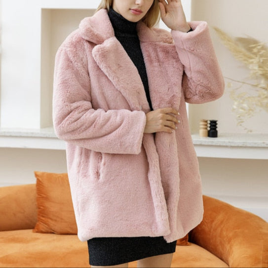 Drune | Damen Oversized Weiches Jackett mit Reverskragen