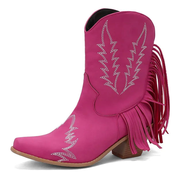 Drune | Cowboy Stiefeletten mit Fransenquaste