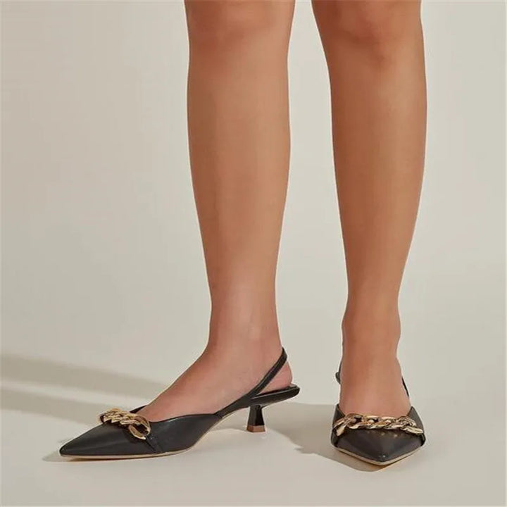 Drune | Elegante Damen Pumps Mit Luxuriösem Ketten Detail