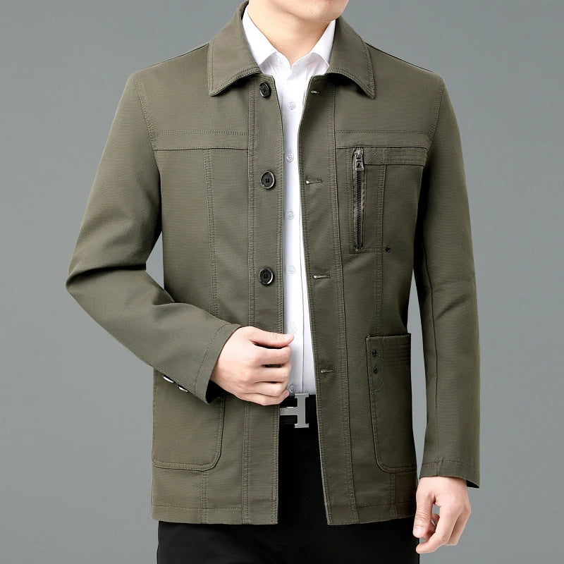 Drune | Baumwolljacke mit bedrucktem Innenfutter - Jens