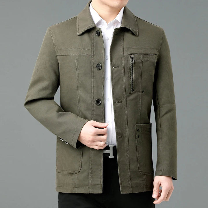 Drune | Baumwolljacke mit bedrucktem Innenfutter - Jens