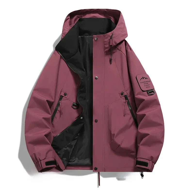 Drune | Unisex Winter Skijacke - Halb Reißverschluss Mit Kapuze