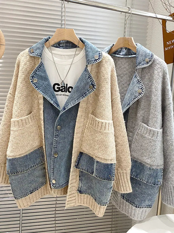 Drune | Splicing Jeansjack Stilvoll & trendy