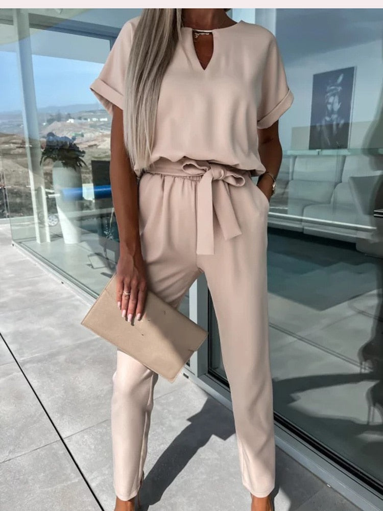 Drune | Elegante Festlicher Kurzarm Damen Overall für Sommer
