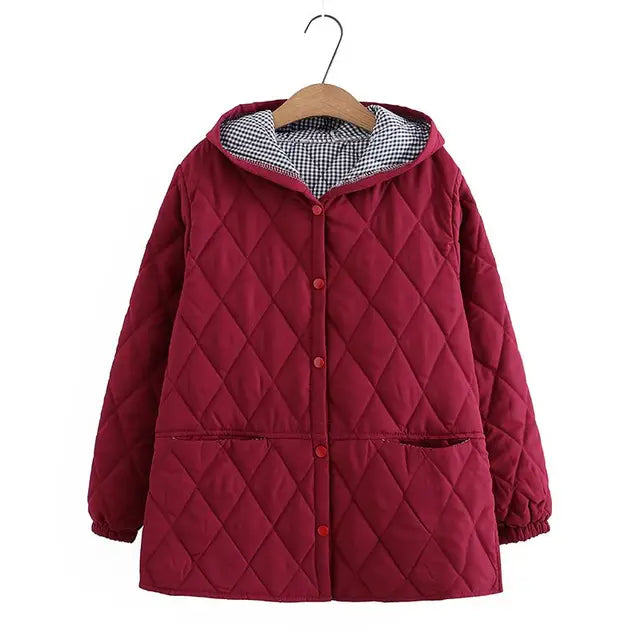 Drune | Übergrößen Winterjacke aus Baumwolle für Damen