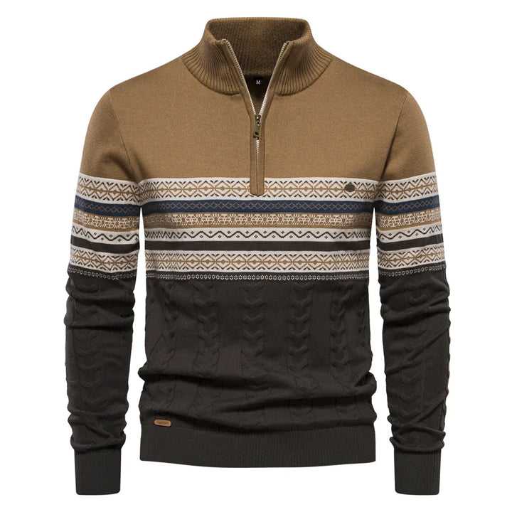 Drune | Sweatshirt - Herren Retro-Muster Sweatshirt mit bequemem und einzigartigem Design