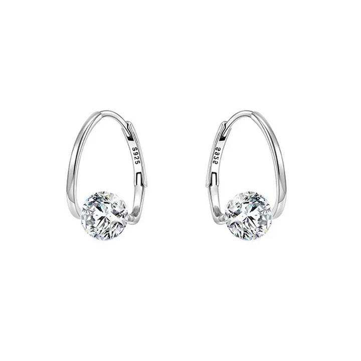 Drune | Sterling Silber Geometrische Zirkon Ohrringe