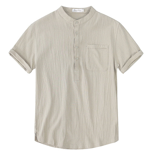 Drune | Herren Kurzarm T-shirt Aus Leinen Baumwolle Atmungsaktiv