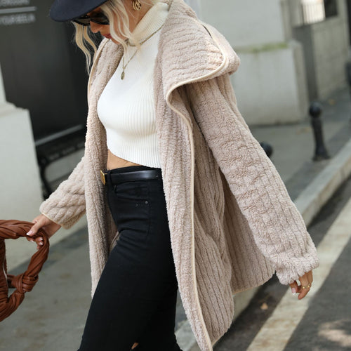 Drune | Knopflose Plüschjacke