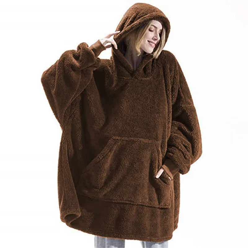 Drune | Winter Hoodie Damen Fleece Decke