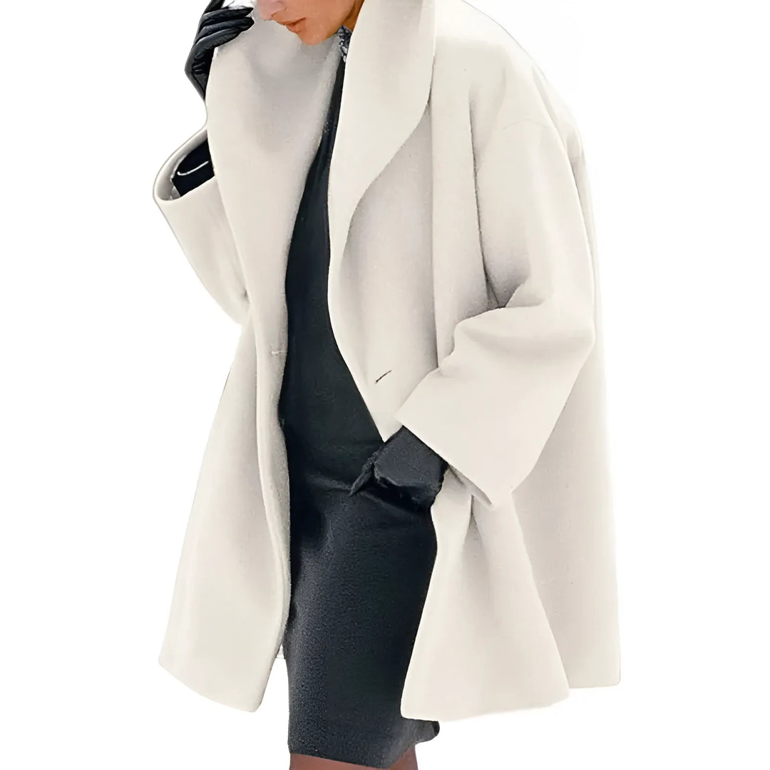Drune | Damen Oversized Trenchcoat - Mit Drapiertem Kragen
