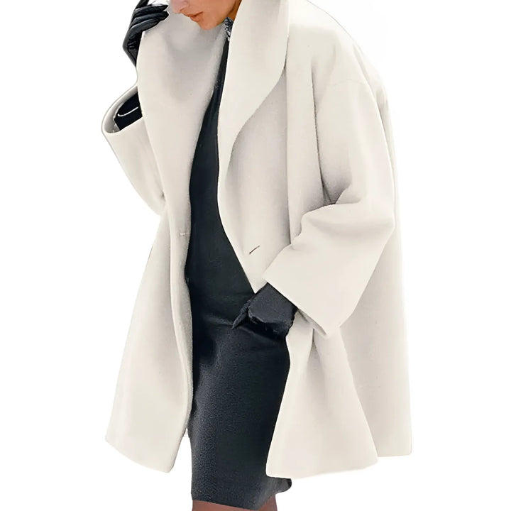 Drune | Damen Oversized Trenchcoat - Mit Drapiertem Kragen