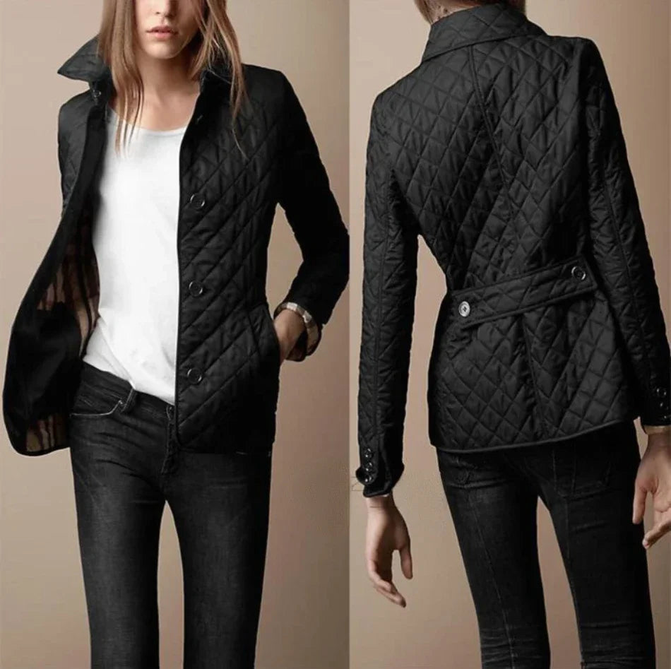 Drune | Diamantsteppung Knopfleiste Winterjacke