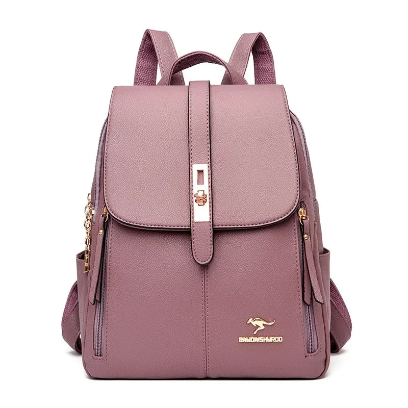 Drune | Anti Diebstahl Lederrucksack Für Damen Mit Großem Fassungsvermögen