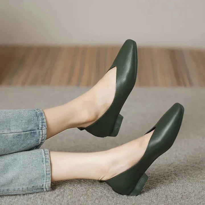 Retro Schuhe mit quadratischer Zehenform Drune