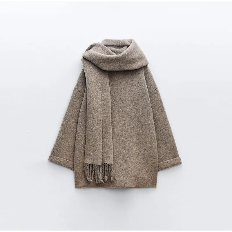 Drune | Modischer Mantel mit Schal