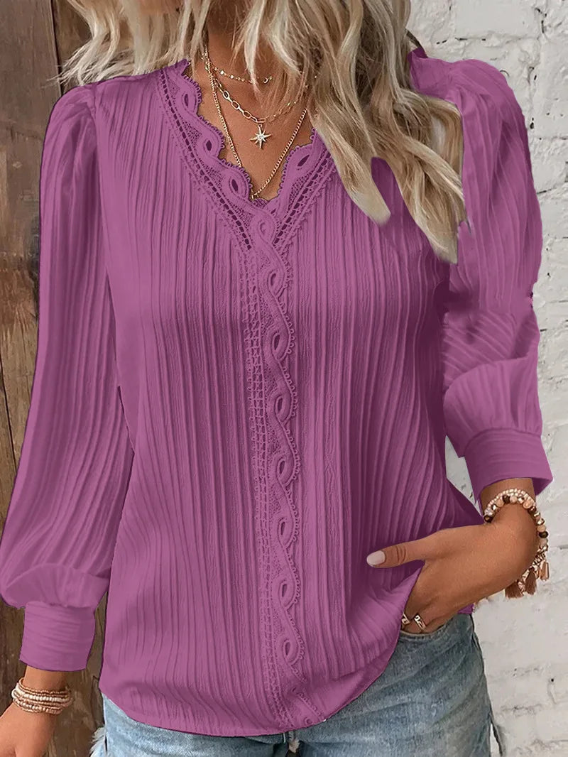 Drune - Elegante Texturbluse