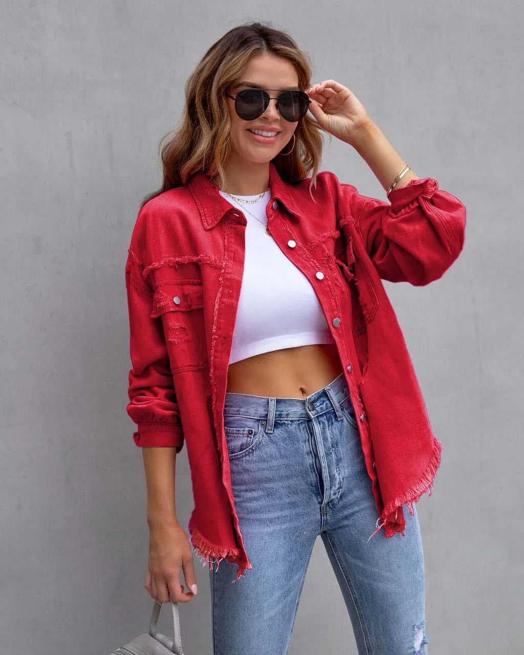 Drune - Trendy Frühlingsjacke Aus Entworfenem Denim
