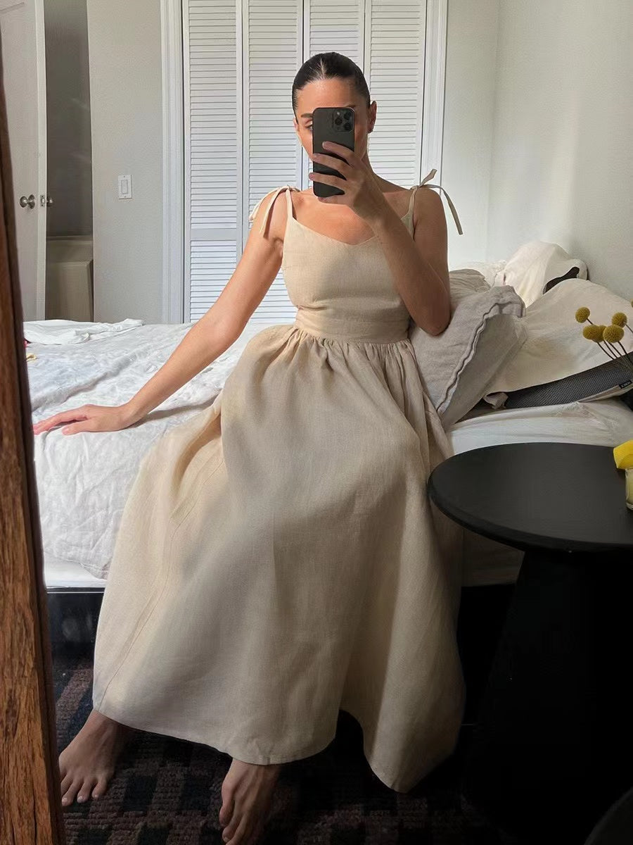 Drune | Atmungsaktives Sommerkleid Aus Leinen Für Damen