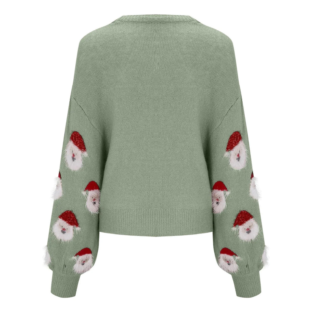 Drune - Hässlicher Weihnachtspulli - Santa Claus Muster Pullover