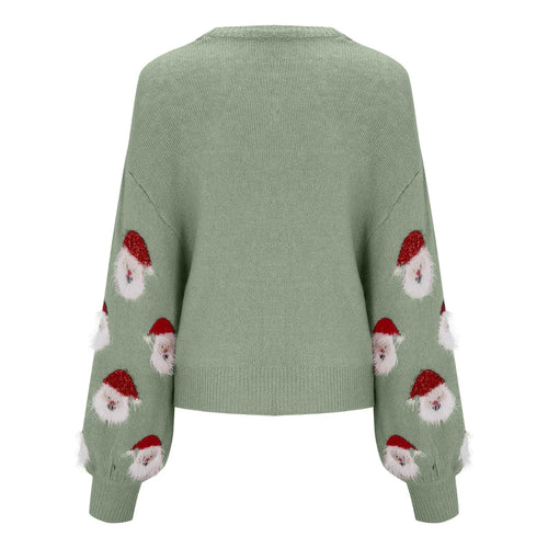 Drune - Hässlicher Weihnachtspulli - Santa Claus Muster Pullover