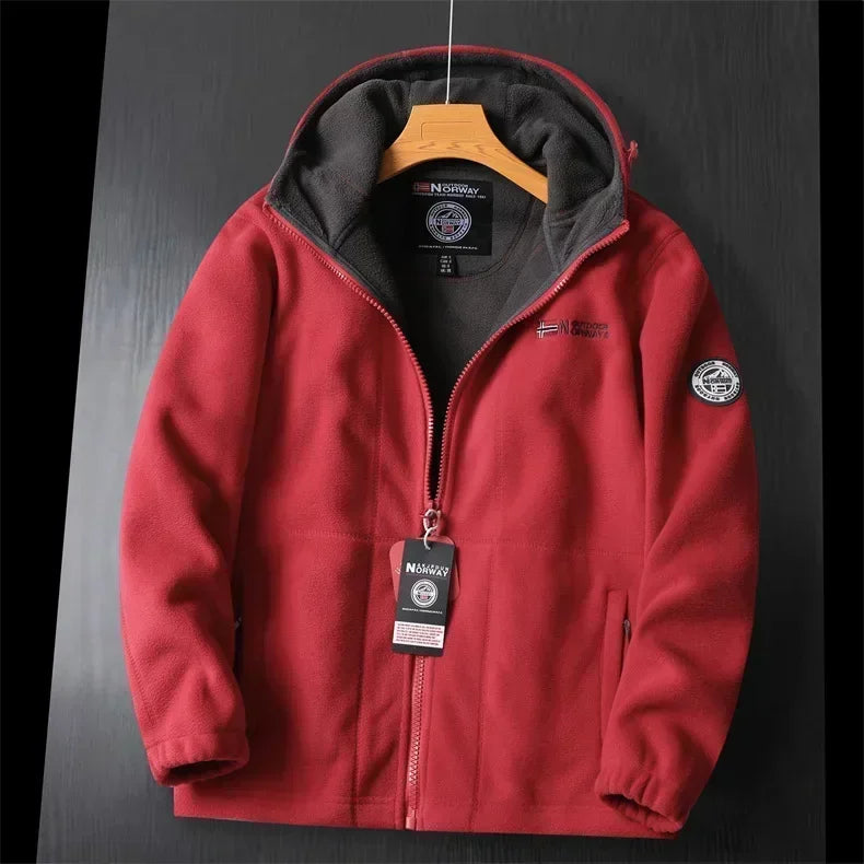 Drune | Extra warme Zip Kapuzenjacke
