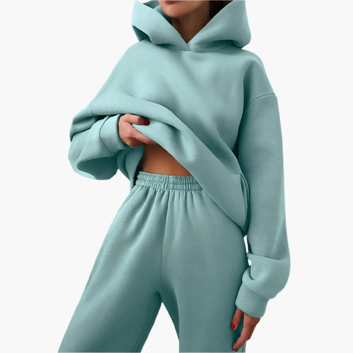Drune | Oversize Lounge Set Kapuzenpullover und Jogginghose - Komfortabler Freizeitlook