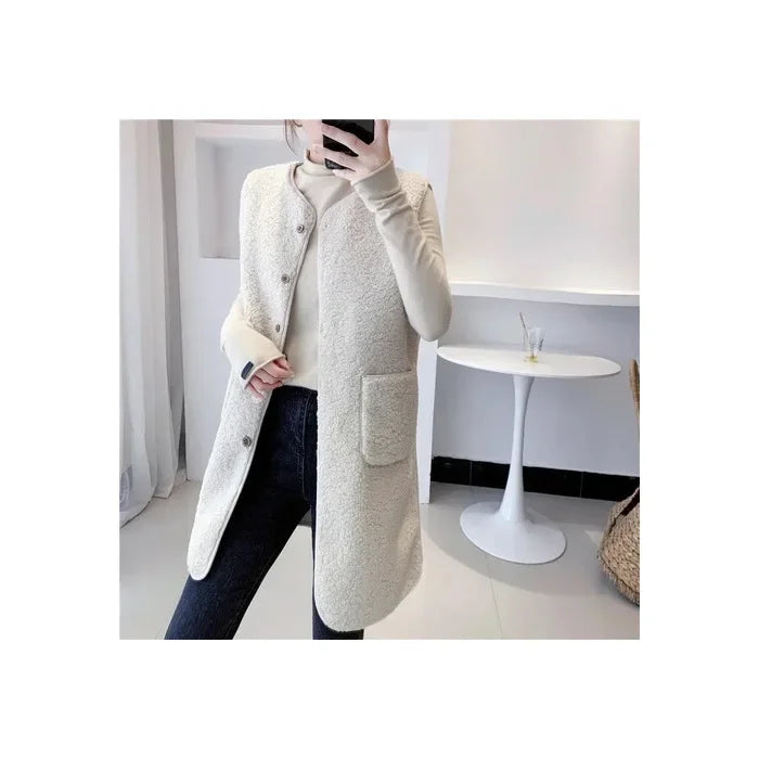 Drune | Eleganter Wollweste mit Taschen Polyester/wolle Minimalistisch, Bequem