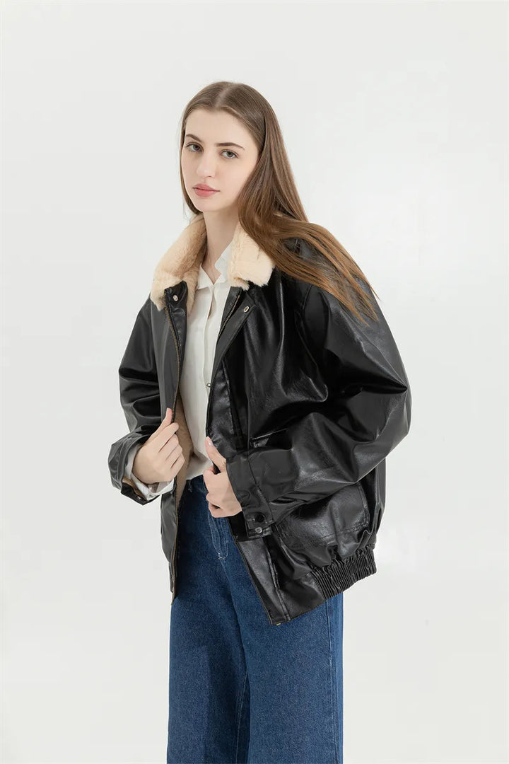Drune | Leder Winterjacke - Vintage & Stilvoll