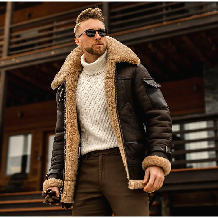 Drune | Kragen Daunen Pelzkragen Jacke Für Männer