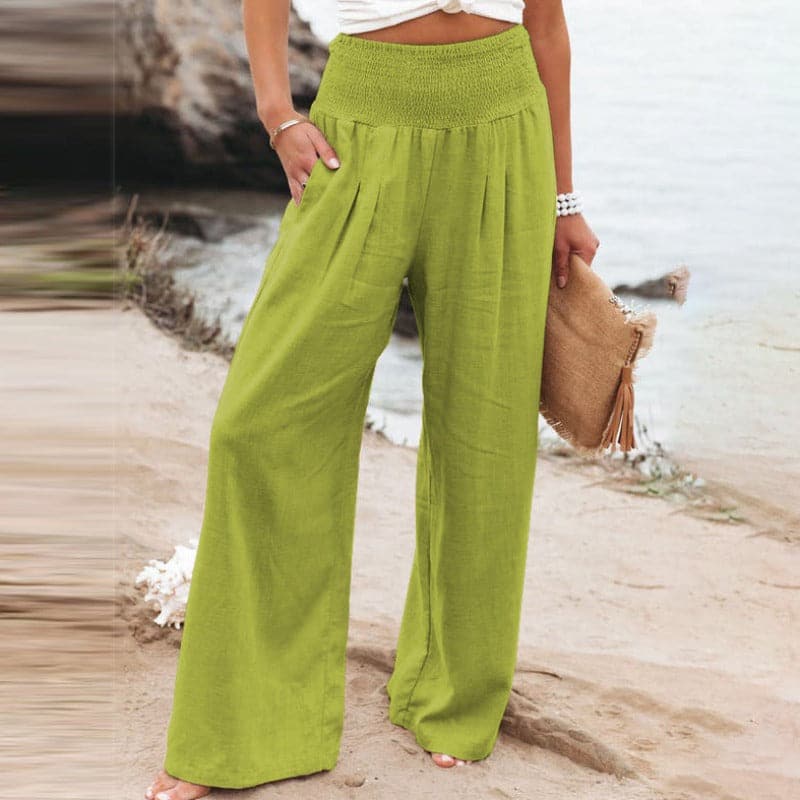 Drune | Lässige weite Leinenhose für Frauen