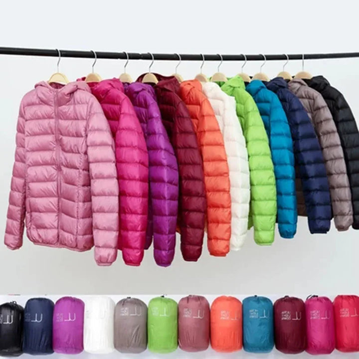 Drune | Ultraleichte Damen Daunenjacke mit Kapuze
