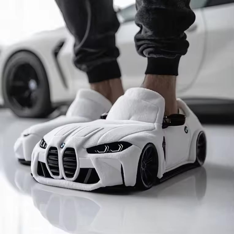 Damen Pantoffeln mit Auto-Inspiriertem Design & Rutschfester Sohle | Drune