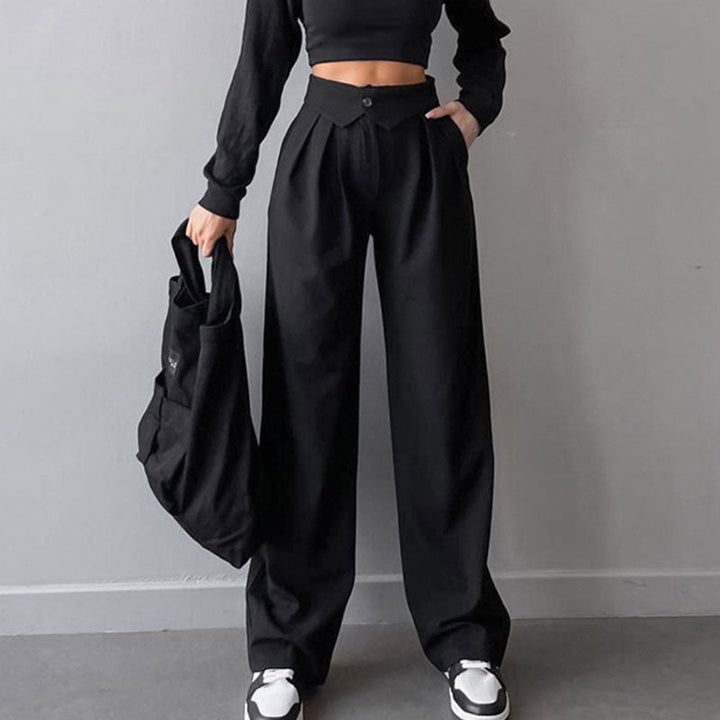 Drune | Stilvolle High-Waist-Hose mit Falten