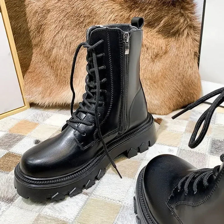 Drune | Wasserdichte Schnürstiefel mit Fellfutter
