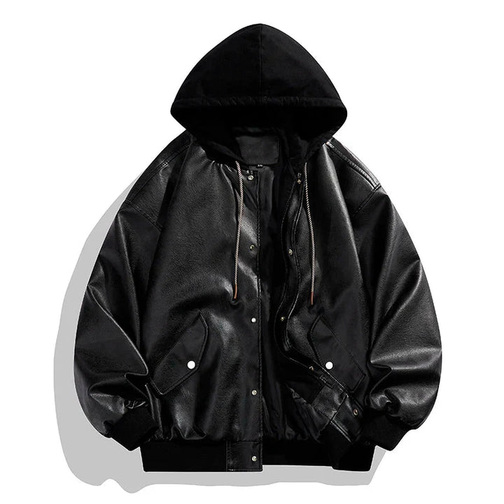 Drune | Drystan Kunstleder Kapuzenjacke