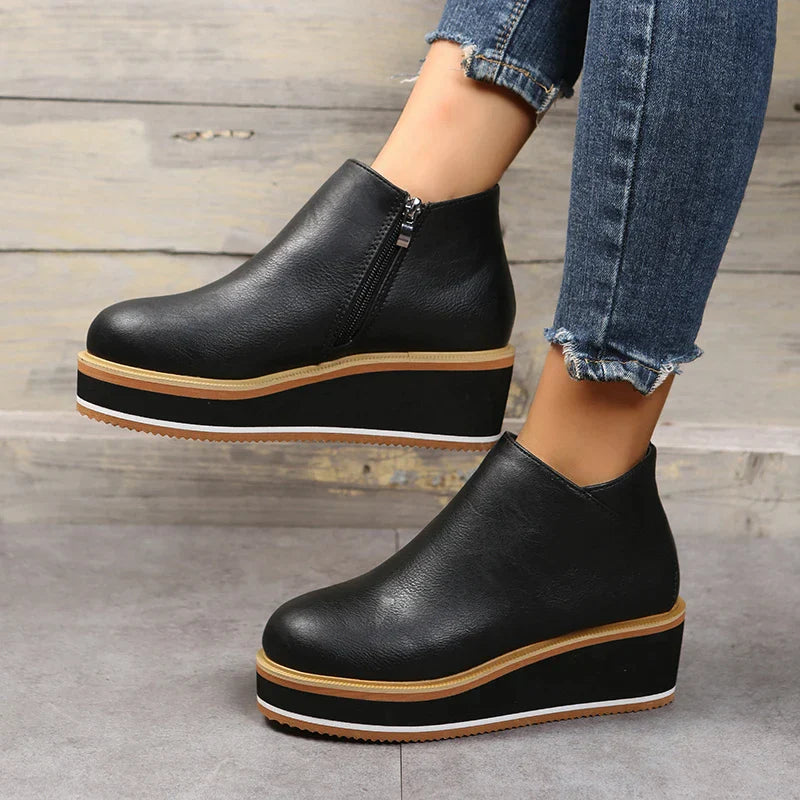 Drune | Stiefeletten mit Reißverschluss und Plateau