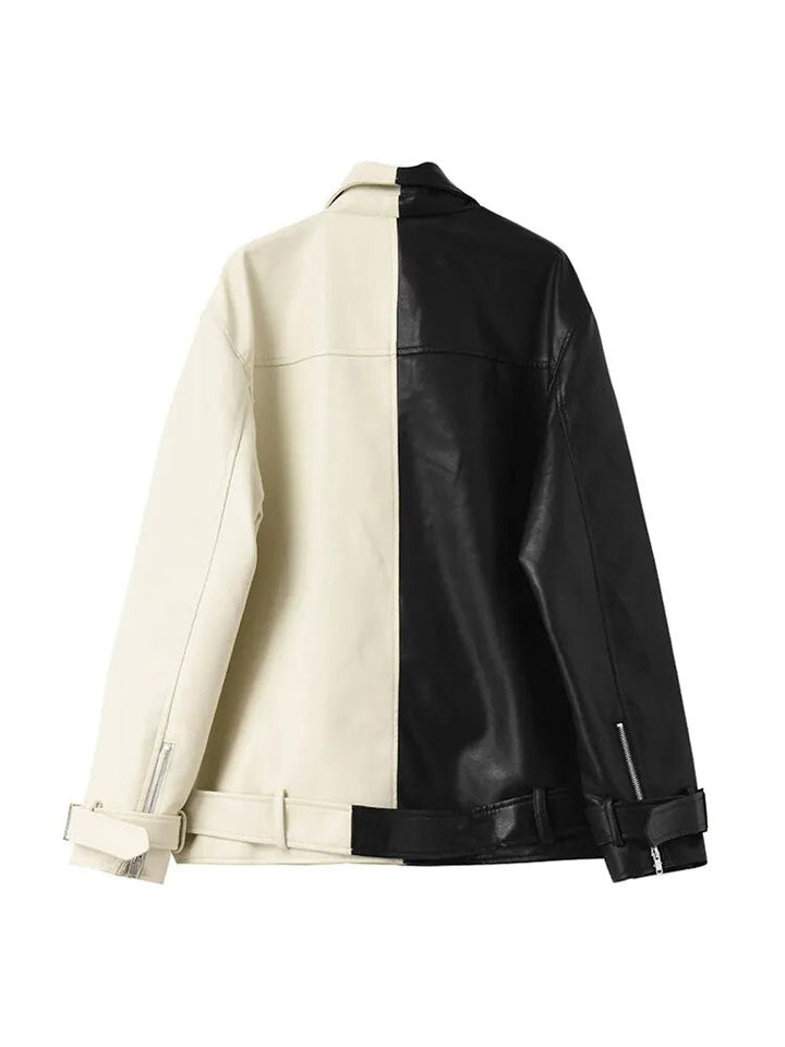 Drune | Colour Block Lederjacke Für Damen
